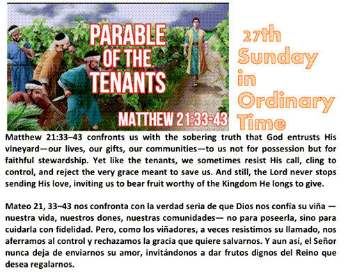27th Sunday in Ordinary Time