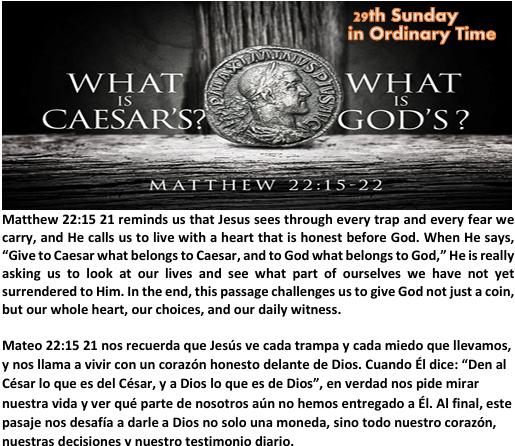 29th Sunday in Ordinary Time